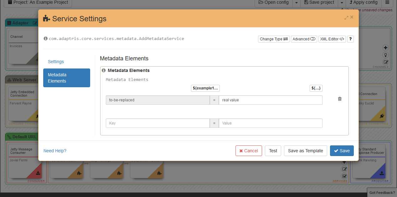 token selector on key value pair sets