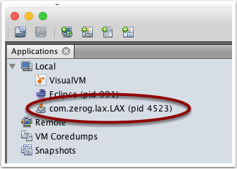 JVisualVM Local Connection