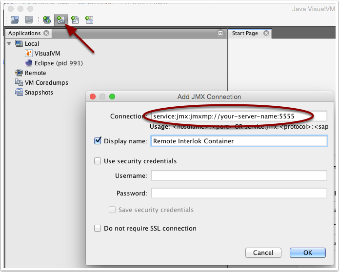 JVisualVM Remote Connection