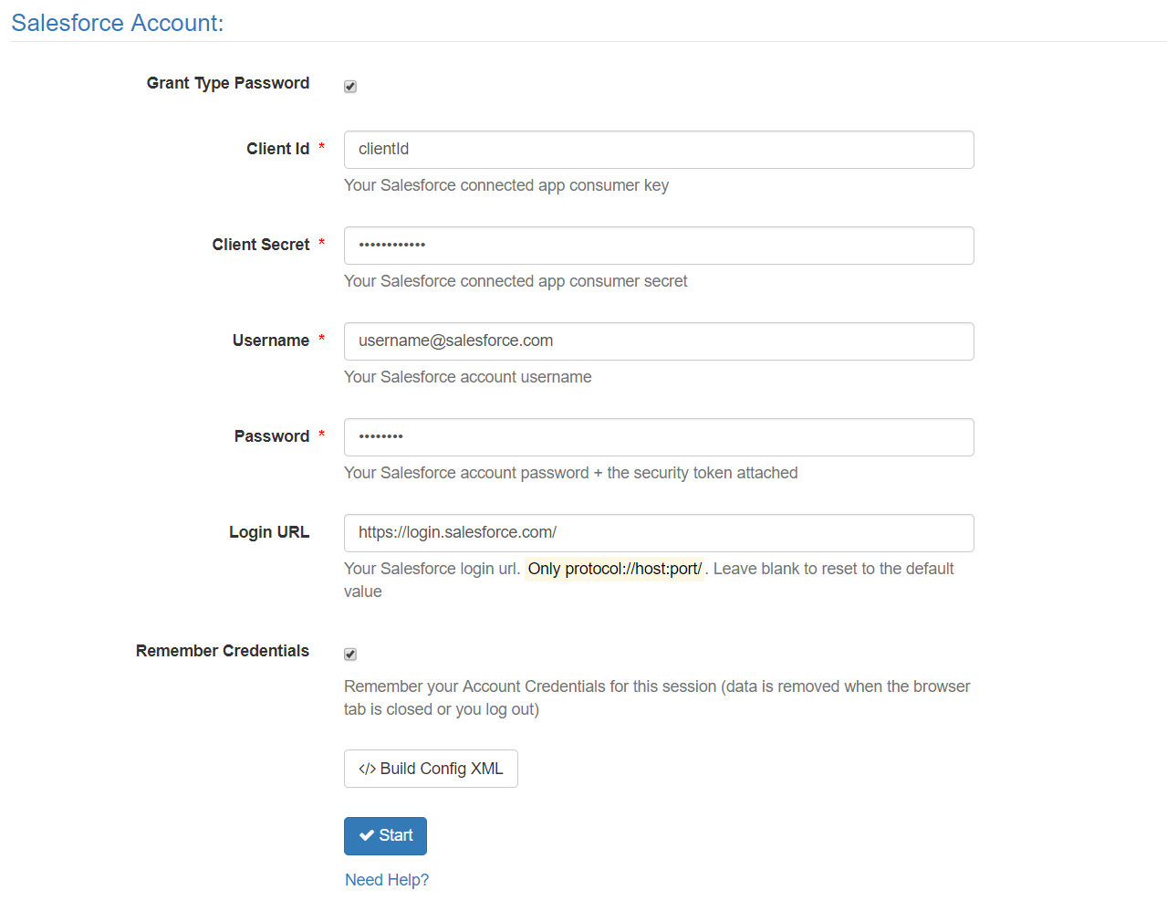 salesforce oauth password grant