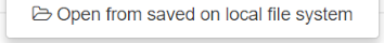 The service tester open from saved on local file system button