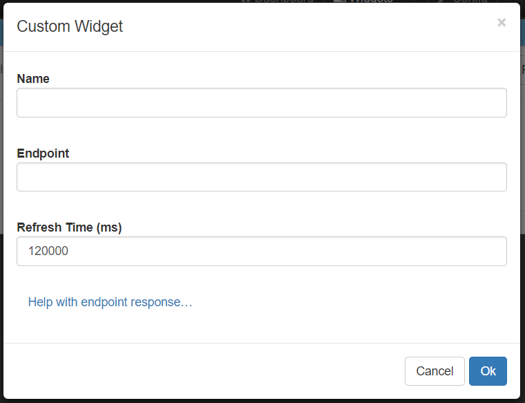 Runtime Widget - Custom Widget Prompt