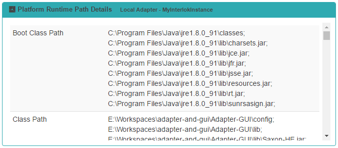 Runtime Widget - Platform Runtime Classpath