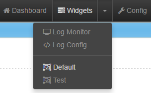 Runtime Widget - Widget Group Dropdown